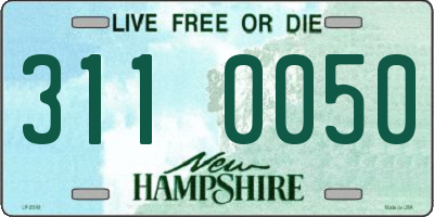 NH license plate 3110050