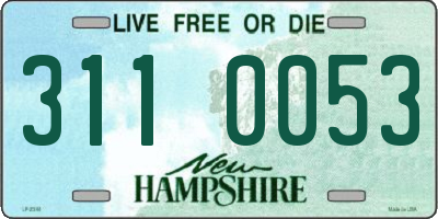NH license plate 3110053