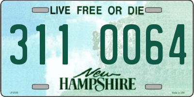 NH license plate 3110064