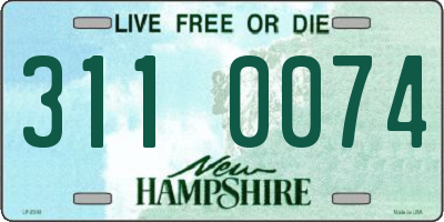 NH license plate 3110074