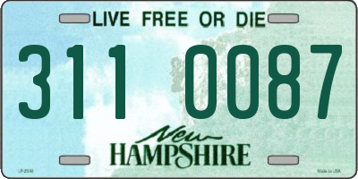 NH license plate 3110087