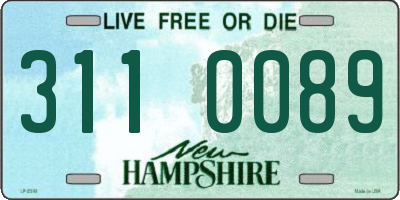 NH license plate 3110089