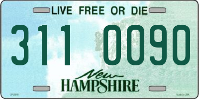 NH license plate 3110090