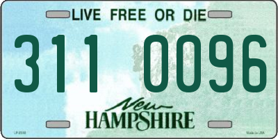 NH license plate 3110096