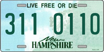 NH license plate 3110110