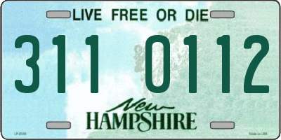 NH license plate 3110112