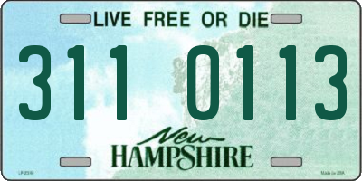 NH license plate 3110113