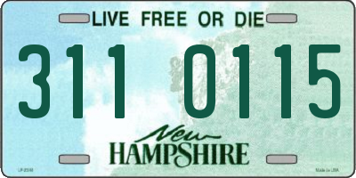NH license plate 3110115