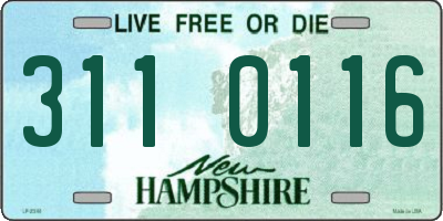 NH license plate 3110116