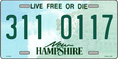 NH license plate 3110117