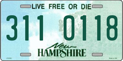 NH license plate 3110118