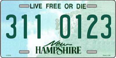 NH license plate 3110123
