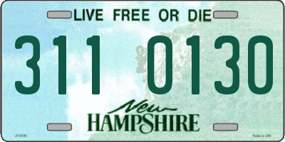 NH license plate 3110130