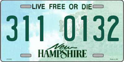 NH license plate 3110132