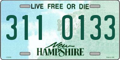 NH license plate 3110133