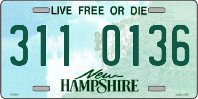 NH license plate 3110136