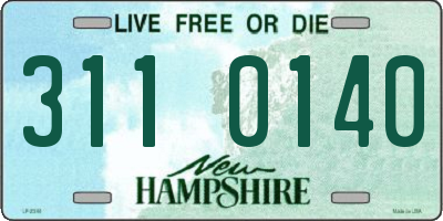 NH license plate 3110140