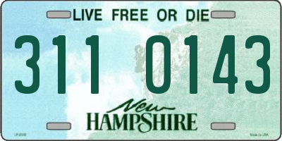 NH license plate 3110143