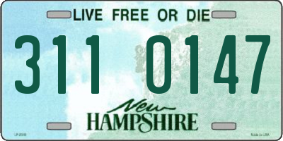 NH license plate 3110147