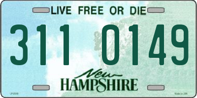 NH license plate 3110149