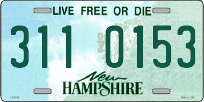 NH license plate 3110153