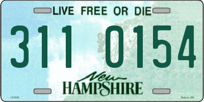 NH license plate 3110154