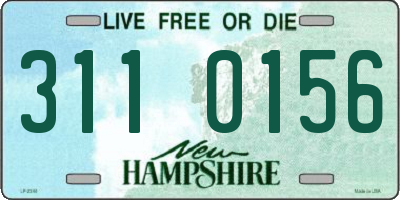 NH license plate 3110156