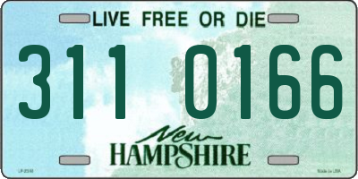 NH license plate 3110166