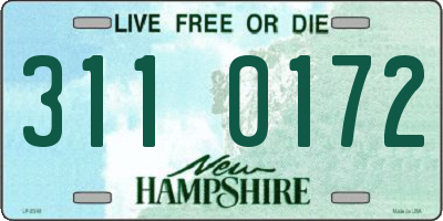 NH license plate 3110172