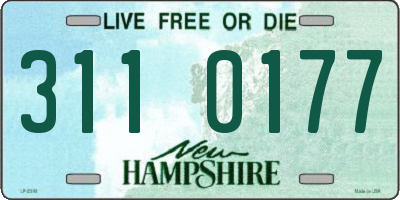 NH license plate 3110177