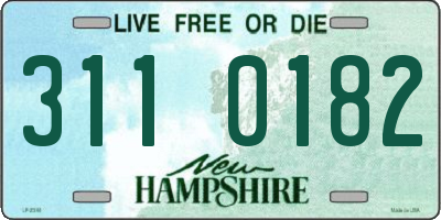 NH license plate 3110182
