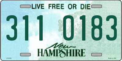 NH license plate 3110183