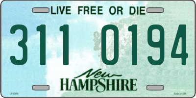 NH license plate 3110194