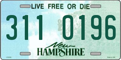 NH license plate 3110196