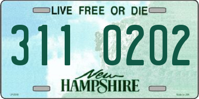 NH license plate 3110202