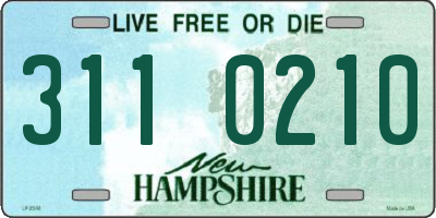 NH license plate 3110210