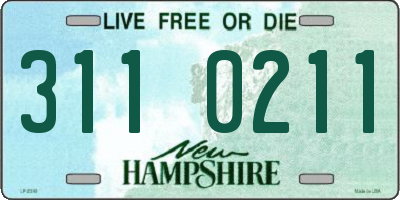 NH license plate 3110211