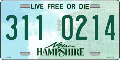 NH license plate 3110214