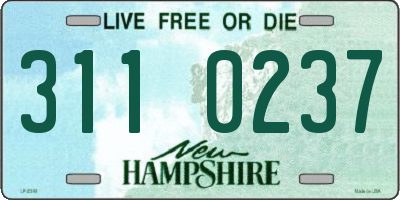 NH license plate 3110237