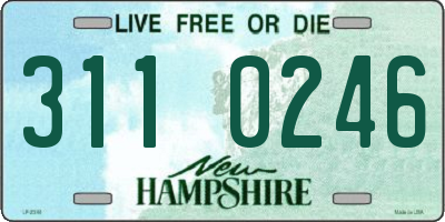 NH license plate 3110246