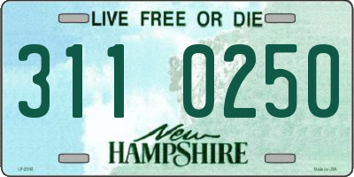 NH license plate 3110250