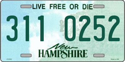 NH license plate 3110252