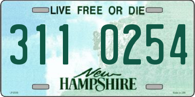 NH license plate 3110254