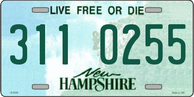 NH license plate 3110255