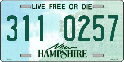 NH license plate 3110257