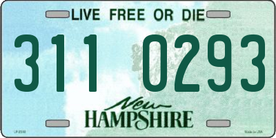 NH license plate 3110293