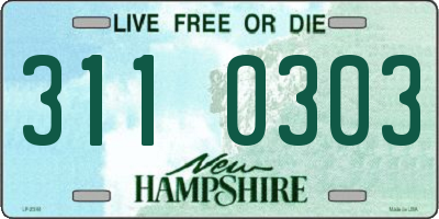 NH license plate 3110303