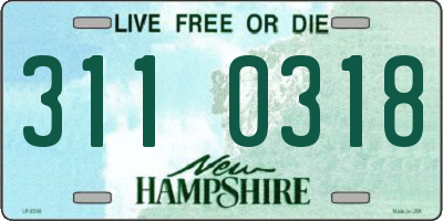 NH license plate 3110318