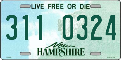 NH license plate 3110324