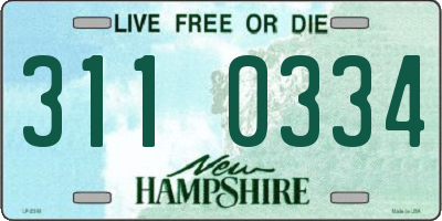 NH license plate 3110334
